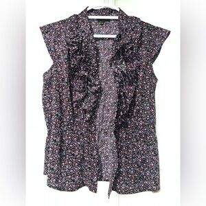The Limited Floral Ruffle Top